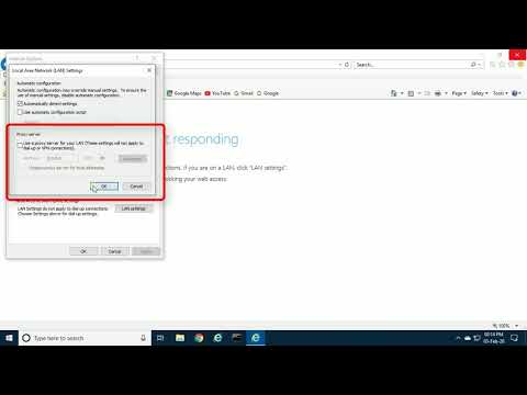 proxy server not responding internet explorer