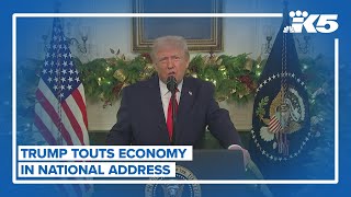 Trump touts economic policies in address