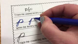 Cursive lowercase p (page 21)