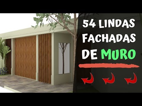 🏡 54 Fachadas de MUROS de CASAS MODERNAS e SIMPLES