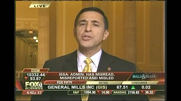 Congressman Issa Breaks Down Stimulus Jobs Saved/Created Hearing Today