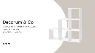 Decorum & Co - Modular 6 Cube Staircase Display Shelf - Assembly Video (Takealot Version)