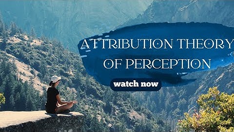 Attribution Theory of Perception