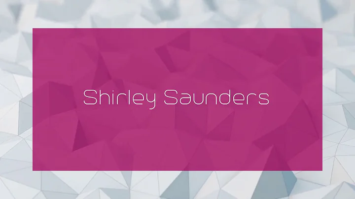 Shirley Saunders - appearance