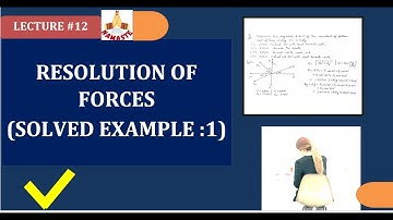 RESOLUTION OF FORCES SOLVED EXAMPLE  1 #resultant #coplanarconcurrentforces #SOLVEDEXAMPLE