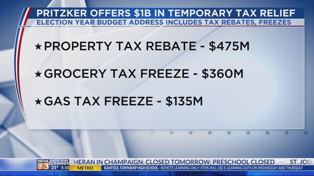 Pritzker Proposes Property Tax Rebate Temporary Freezes On Gas 