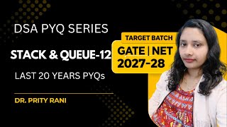 Stack & Queue PYQ-12 | Most Repeated GATE & UGC NET CS Questions | Data Structures | CS & IT