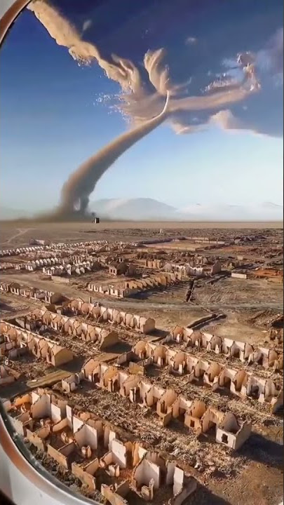 Penampakan tornado yang besar.