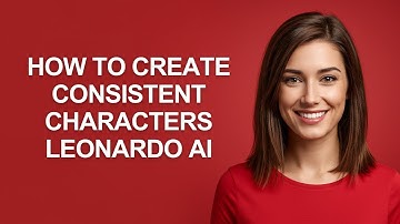 How to Create Consistent Characters Leonardo Ai - AshleyHowTo
