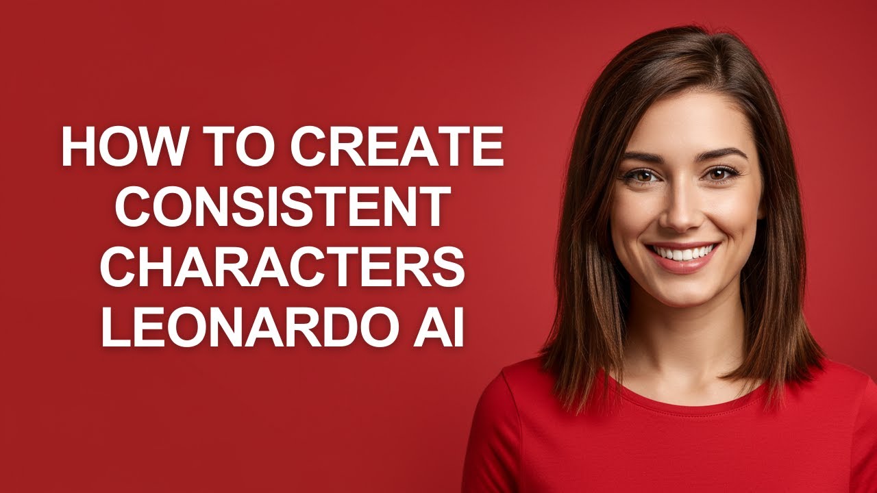 How to Create Consistent Characters Leonardo Ai - AshleyHowTo - YouTube