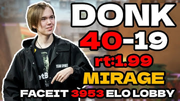 😯donk (40-19) rt:1.99 w/tENZY +VOICE COMMS (mirage) l EU FACEIT RANKED 3953 ELO LOBBY #cs2 #pov