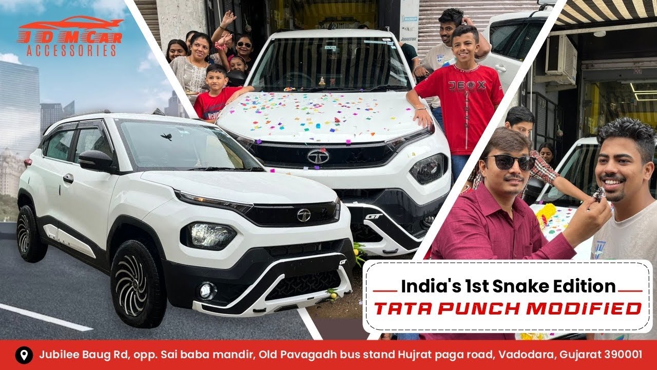 INDIA'S 1ST SNAKE EDITION TATA PUNCH MODIFICATION AT @Jagdamaba_car_accessories #tatapunch #car