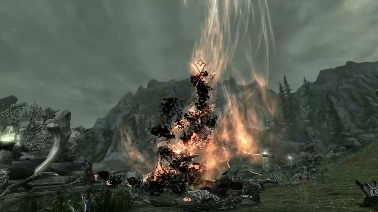 Killing Alduin in like 3 seconds.