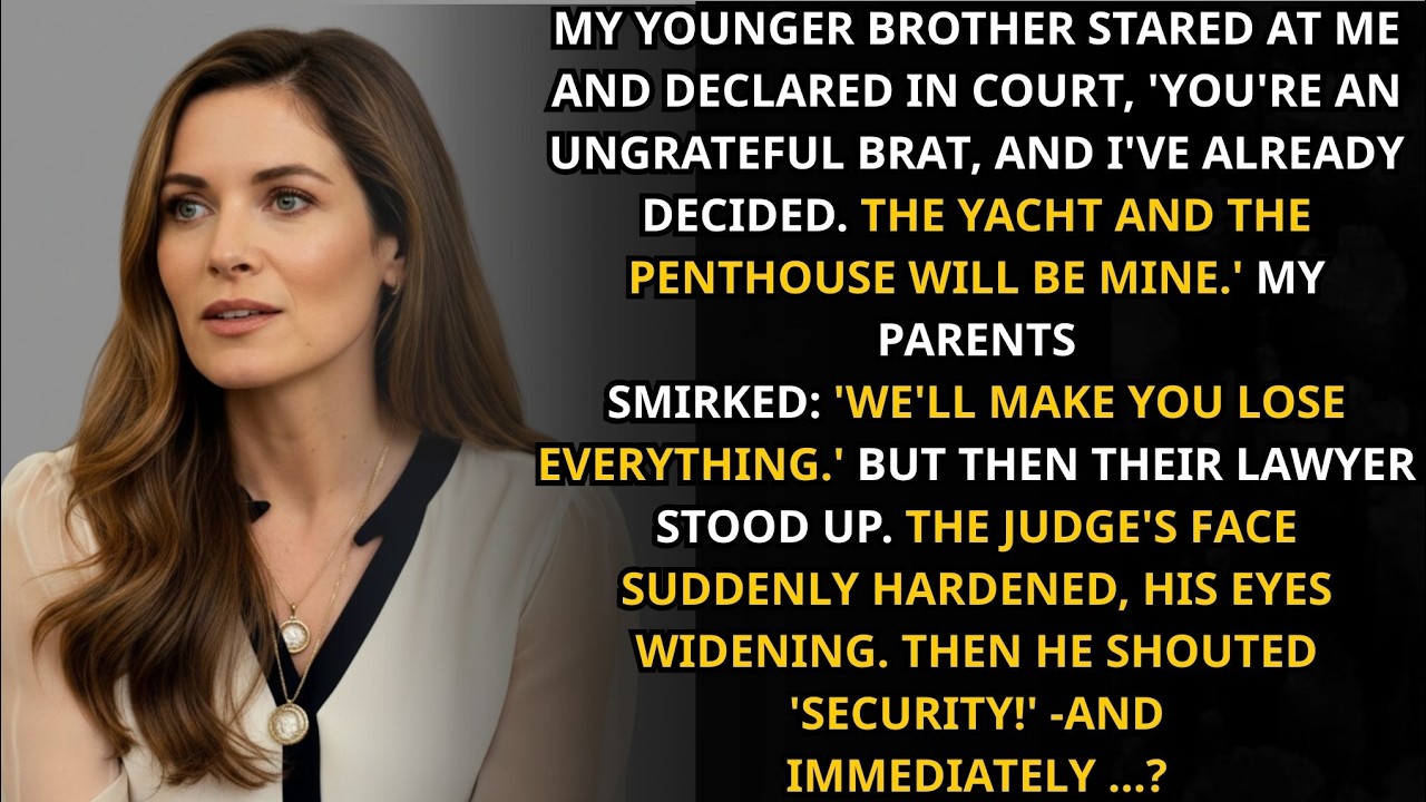 My brother at me and declared in court, ‘The yacht and the penthouse will be mine’—until the judge…