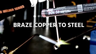 Braze Copper to Steel | Sil Sol 56%™- 56% Silver Solder Flux Covered