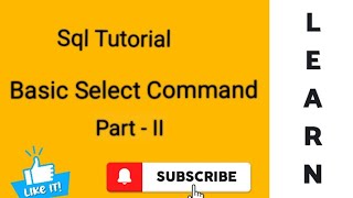 SQL : Basic Select Command Part   II @ Invest on yourself