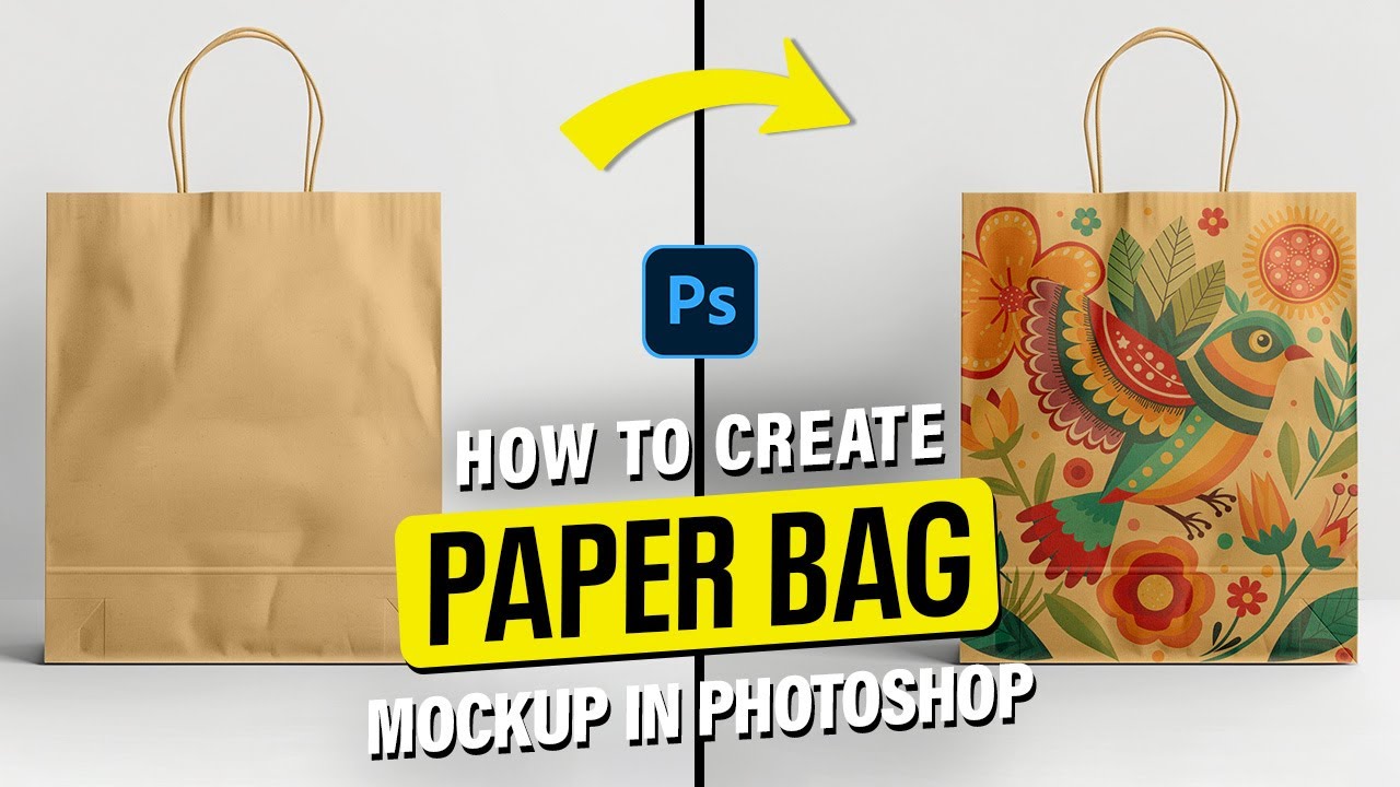 How to Create Paper Bag Mockup in Photoshop | Photoshop Tutorial 2025 | Am Graphix