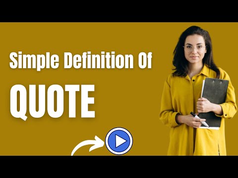 What Is A Quote Definition