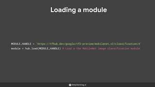 Transfer learning - Advanced Deployment Scenarios with TensorFlow