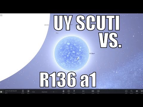 Biggest Star (UY Scuti) Vs. Most Massive Star (R136a1)