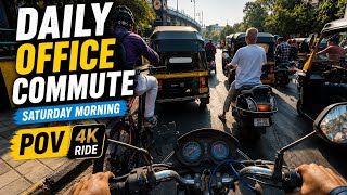 Daily Office Commute | Saturday Morning POV | 4K Ride