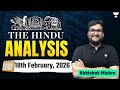 The Hindu Newspaper Analysis | 18th February,2026 | UPSC Current Affairs Today | Abhishek Sir