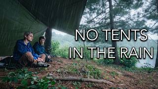 We Tried Camping in the Rain (With NO Tents)