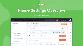How to Manage Phone Numbers, Caller ID & Spam Protection in Shape — Mortgage CRM Training screenshot 4
