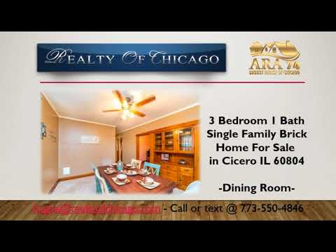 3 BR 1 BA Home for Sale in 5008 west 32nd PL, Cicero, IL home video tour