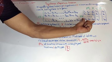 Systèmes linéaires : introduction - la methode de Cramer - partie 1