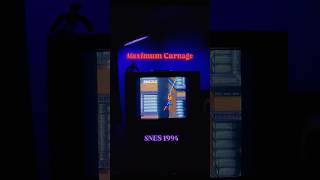 Maximum carnage is a classic on the SNES, except the swing level sucked as a kid. #SNES #spiderman ￼