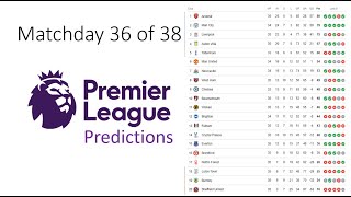 Premier League predictions (Matchday 36)