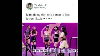 Mina Doing The Famous Exercise Video On Tiktok