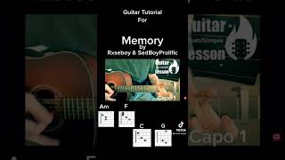 SadBoyProlific & Rxseboy - Memory | Short Guitar Tutorial