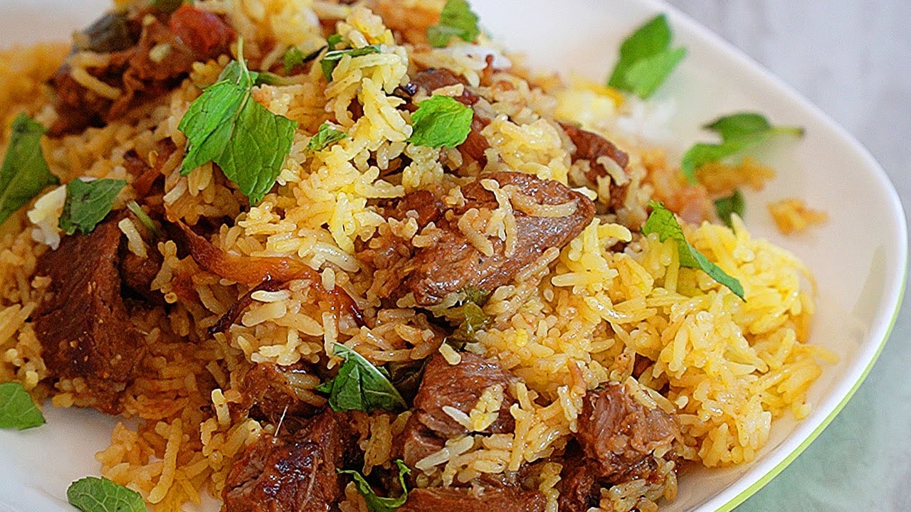 Meat or lamb BIRYANI A middle eastern easy and delicious one pot recipe ...