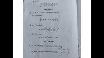 MDU BSc mathematics honour 4 th semester special functions and integral transforms 2022