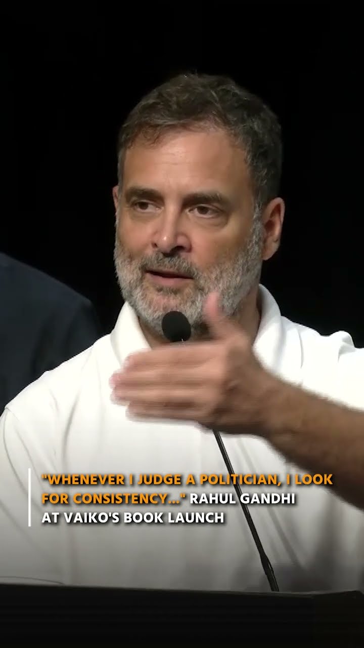 Rahul Gandhi Praises Vaiko at Book Launch Says 'Consistency Defines a Leader'