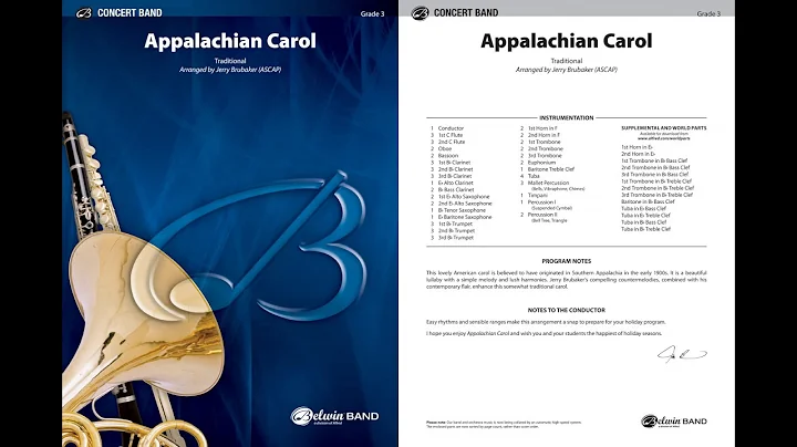 Appalachian Carol, arr. Jerry Brubaker  Score & So...