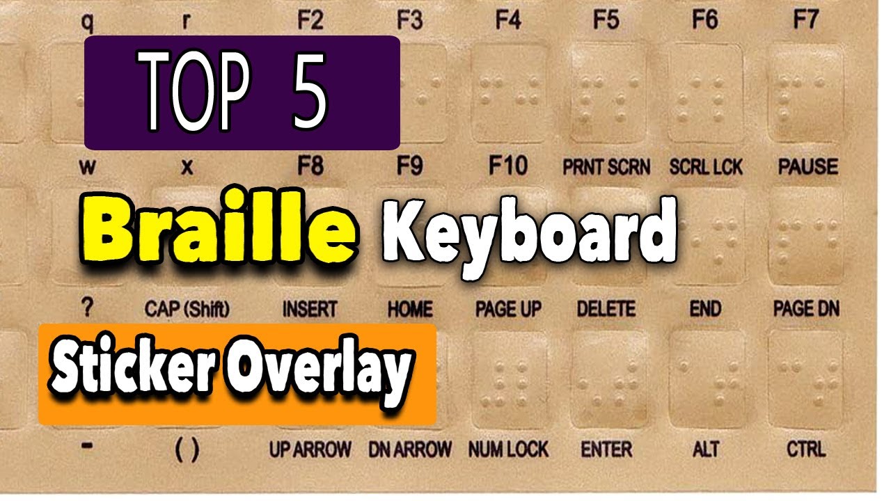 Best Braille Keyboard Sticker Overlay For Laptop And Computer 