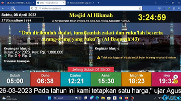 display informasi untuk masjid codeigniter