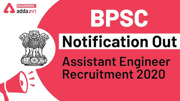 BPSC Assistant Engineer Recruitment 2020 | Notification Out