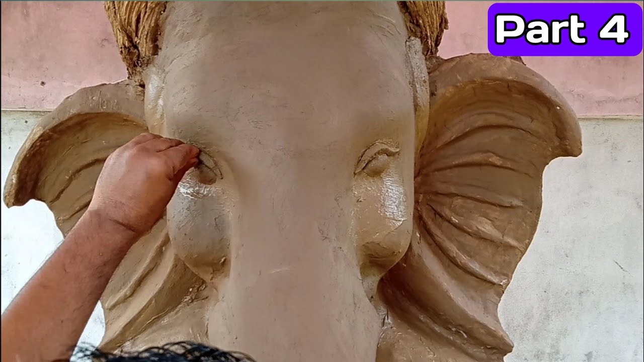Eco-friendly ganpati making 2022 | PART 4 | ganesh murti | How to make ganesha eyes with clay
