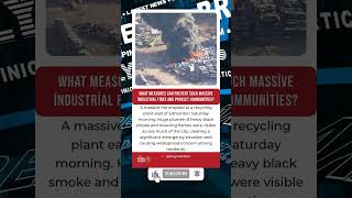 Massive Recycling Plant Fire in Edmonton! 🔥 City Covered in Smoke!