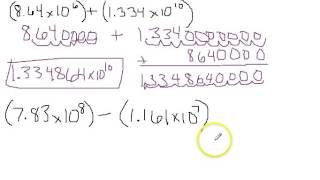adding and subtracting scientific notation video correct