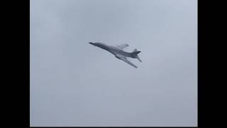 Several ground shaking High Speed Passes by the B 1 Lancer "The Bone" Bomber.