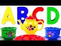 Niños Aprenden los Colores &amp; ABCs Con Juego de Té del Alfabeto &amp; Plastilina para Niños | Enseñe Los