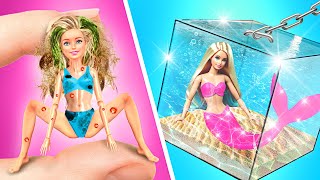 ¡NERD extremo se convierte en MERMAID! Loco MAKEOVER en un BARBIE MERMAID con BEAUTY GADGETS