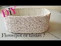 Košík x květnináč z kartonu (basket x flowerpot of cardboard) DiY