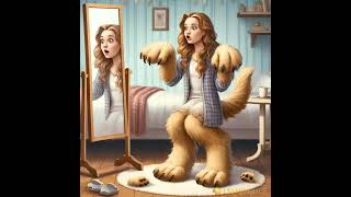 Girl In Anthro Dog Magical Transformation #shorts