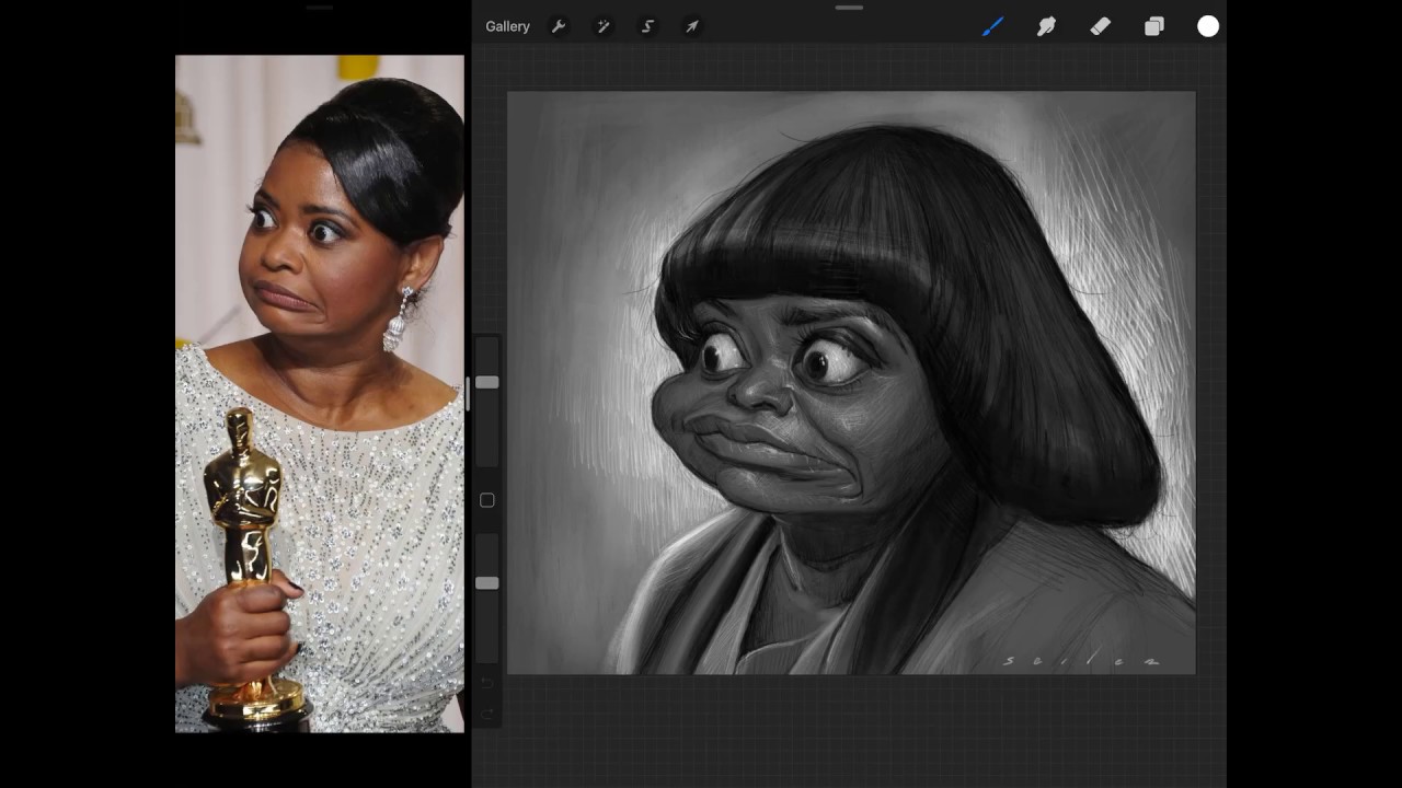 Sketch of actress Octavia Spencer! YouTube